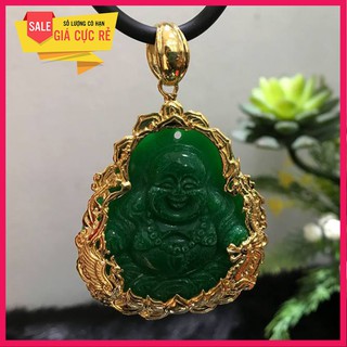 Mặt Phật phong thủy đá bọc bạc mạ vàng cao cấp
