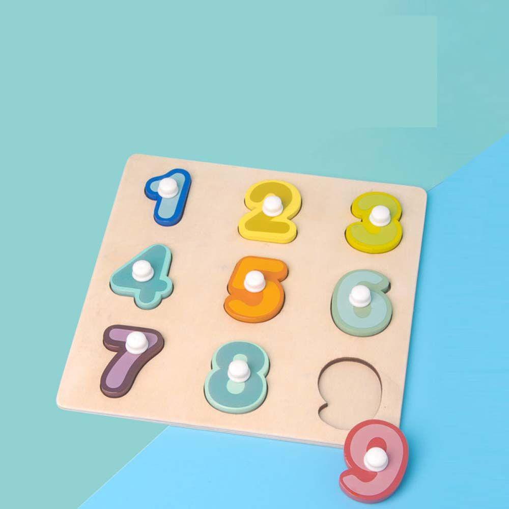 PATRICIA Đồ chơi trẻ em Nhận Biết Chữ Số Bằng Gỗ Cho Bé