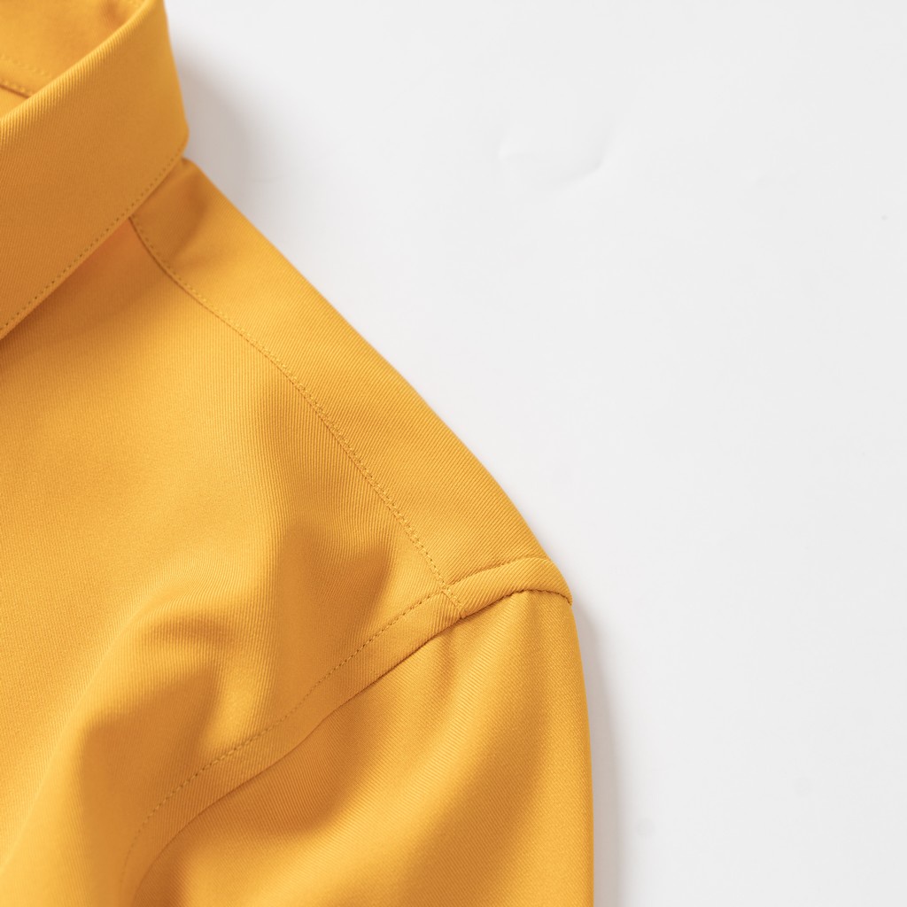 Áo sơ mi tay dài nam màu vàng KENTA SMD0085