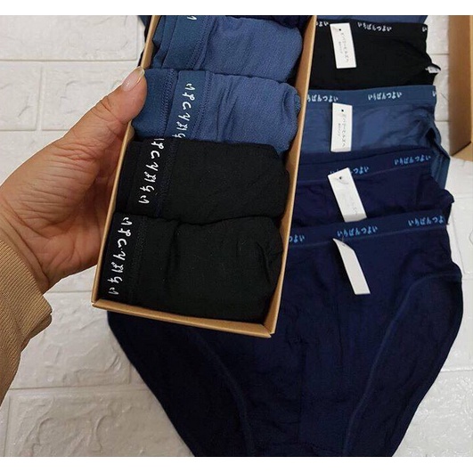 Quần lót nam , Quần sịp tam giác họa tiết Icon cao cấp chất Cotton kháng khuẩn co giãn LOTNAM02