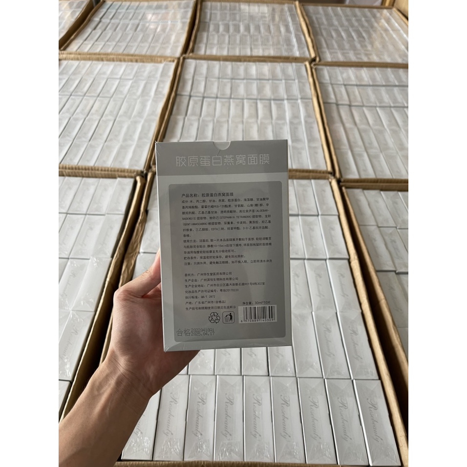 MẶT NẠ YẾN TƯƠI COLLAGEN ROSEBEAUTY - MẪU MỚI 2022