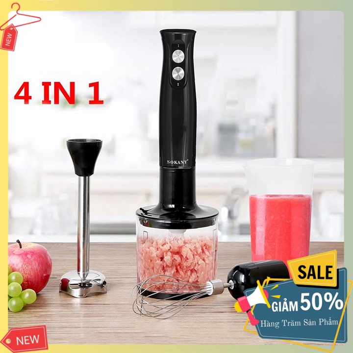 Máy xay sinh tố cầm tay đa năng Sokany 4 in 1
