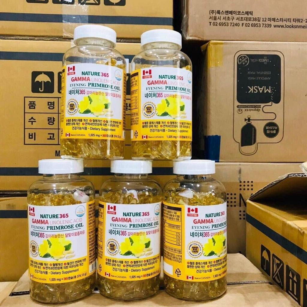 Tinh dầu hoa anh thảo Gamma Hàn Quốc Linolenic Acid 365 viên, cải thiện nội tiết tố nữ…
