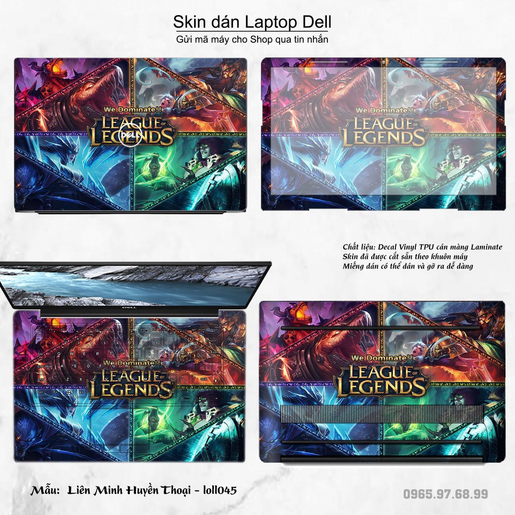 Skin dán Laptop Dell in hình Liên Minh Huyền Thoại nhiều mẫu 6 (inbox mã máy cho Shop)