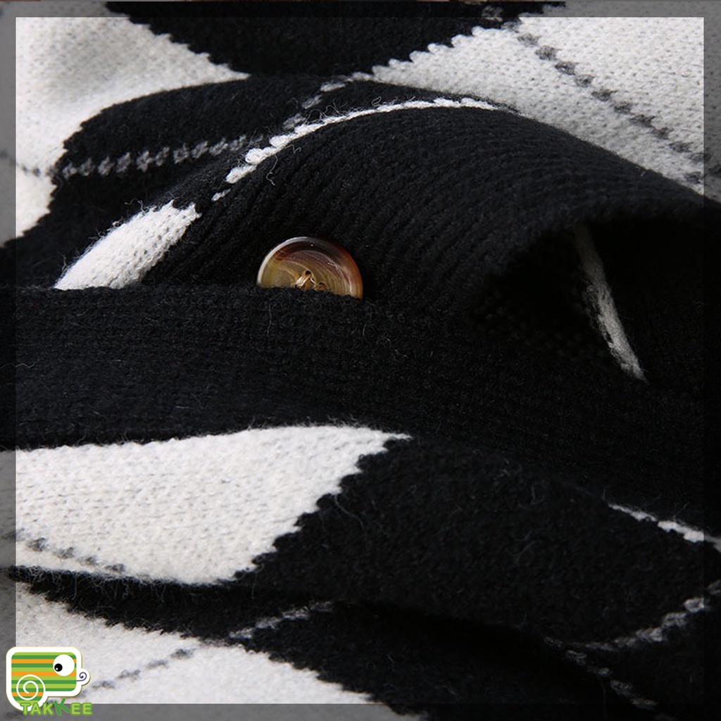 Áo Khoác Len Nữ, Khoác Cardigan Len Họa Tiết Kim Cương HOT TREND Hàng Quảng Châu Loại 1