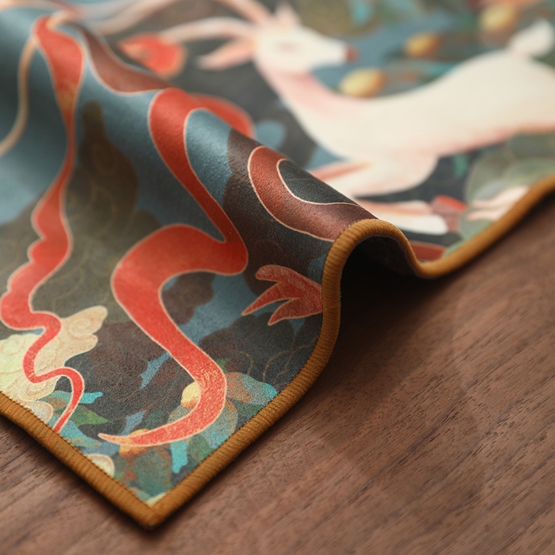 Khăn Da Lộn Lót Bàn Trà Thấm Hút Tốt Phong Cách Trung Hoa