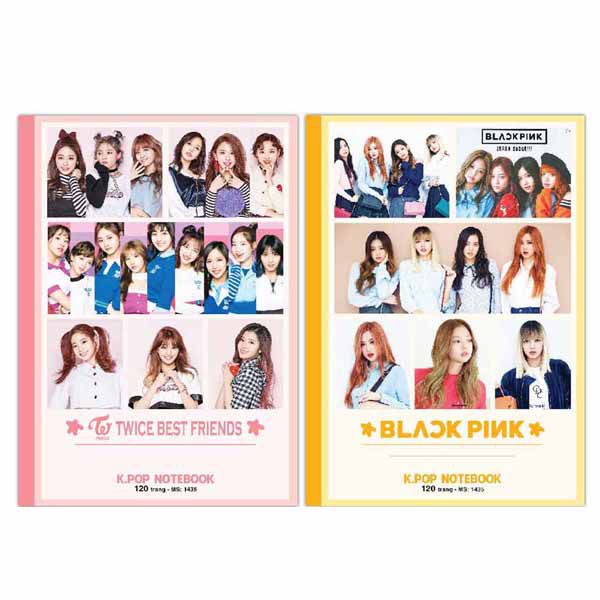 Vở viết A4 KPOP kẻ ngang học sinh 80tr,120tr BTS, Blackpink, nhóm thần tượng hàn quốc