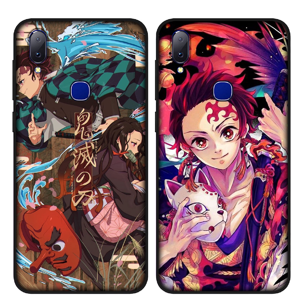 Ốp điện thoại dẻo viền đen in hình anime Kimetsu No Yaiba cho OPPO R17 R15 F9 PRO A7X A37 NEO 9 A39 A57 A83 A1 K3 K5