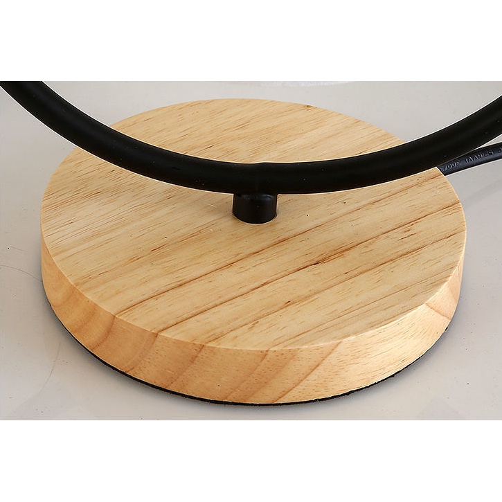 Đèn Ngủ LED Để Bàn Đế Gỗ Phong Cách Bắc Âu Cổ Điển