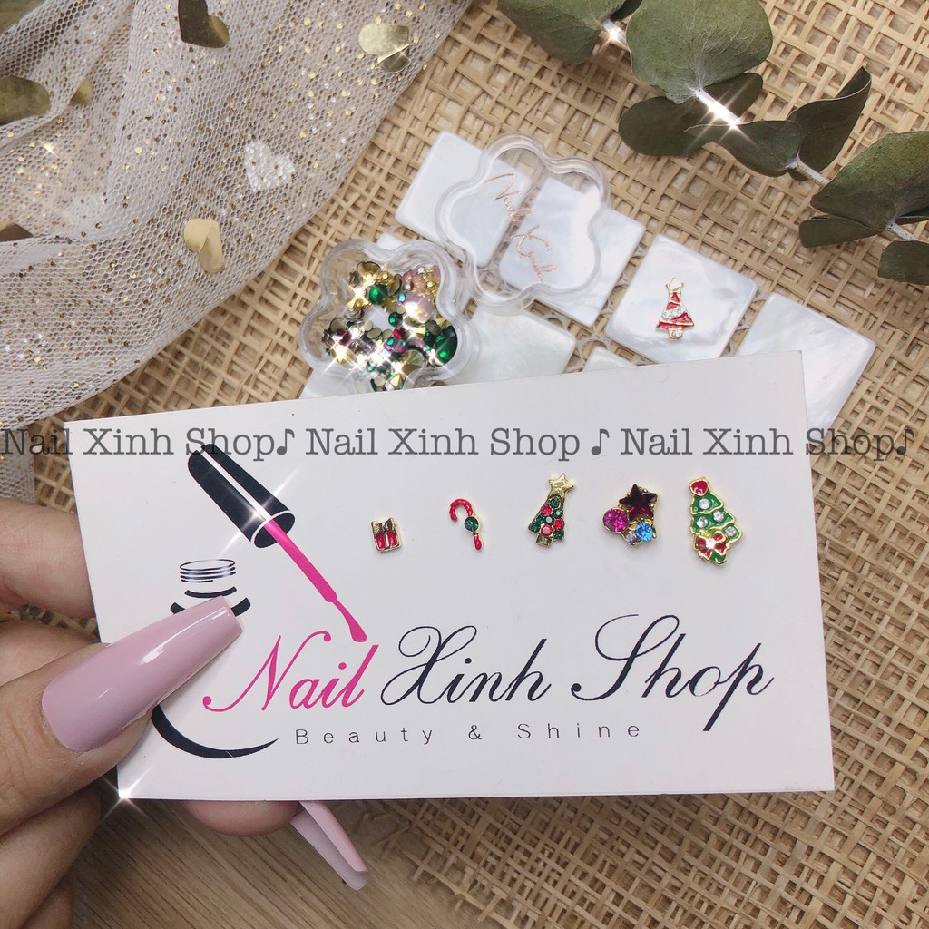 [ Hàng mới] [Độc quyền Nail Xinh] Charm nail chủ đề noel - giáng sinh - đá trang trí móng nail nghệ thuật