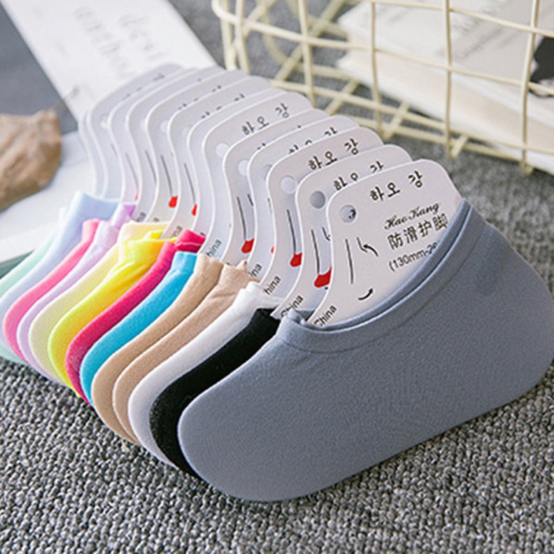 Vớ Cổ Thấp Chống Trượt Thoáng Khí Thời Trang Mùa Hè Cho Nữ