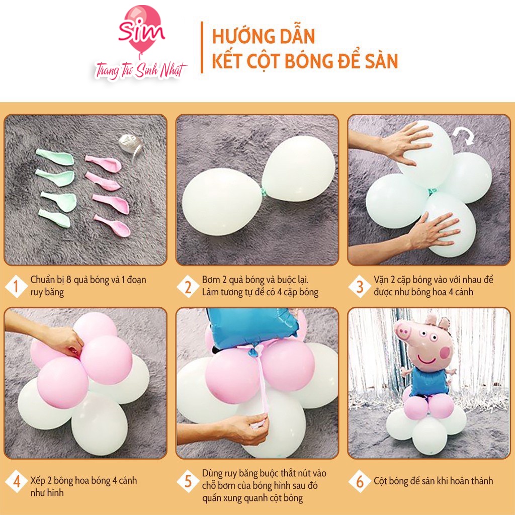 Set trang trí sinh nhật, trang trí thôi nôi, đầy tháng bé gái hot trend siêu dễ thương trọn bộ đầy đủ Simparty