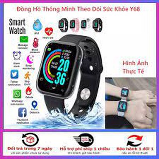 [NGOT10PTT][Rẻ Vô Địch] BẢO HÀNH 1 NĂM💥 Đồng Hồ Thông Minh Y68 Bản Cao Cấp Kết Nối Bluetooth
