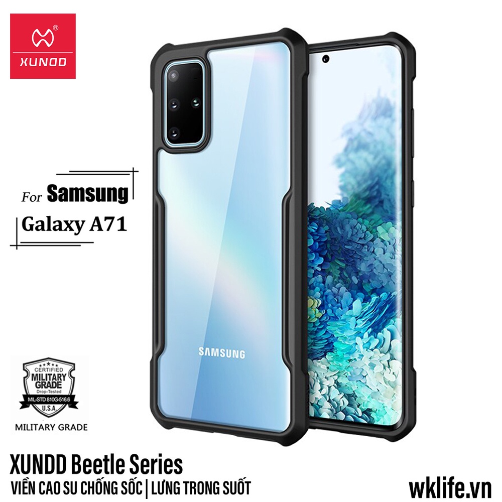 Ốp Samsung Galaxy A71 XUNDD Viền Cao Su Chống Sốc 3M Chuẩn SGS