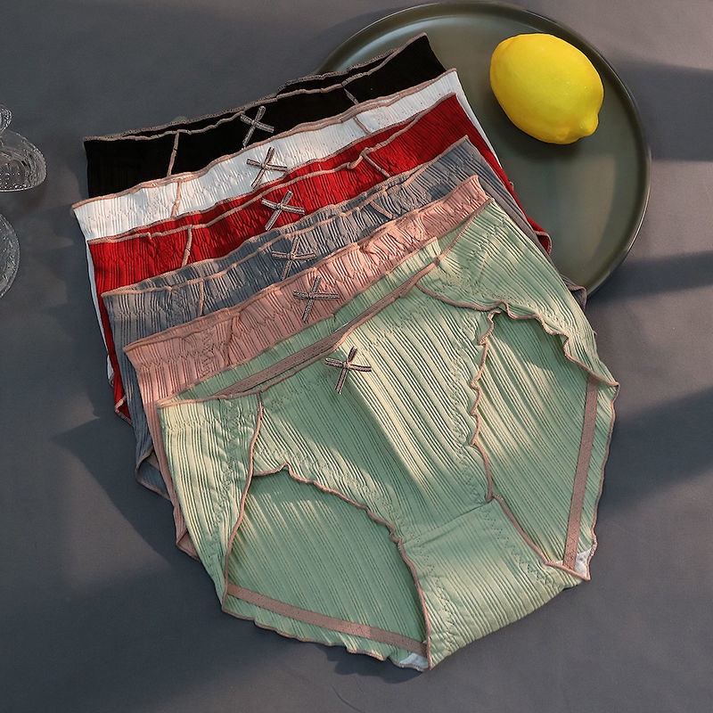 Quần Lót Cotton Kháng Khuẩn Lưng Vừa Không Đường May Quyến Rũ Cho Nữ