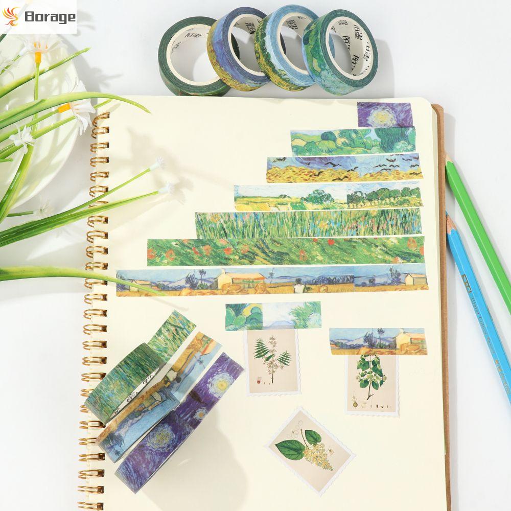Cuộn băng keo dán trang trí in hình tranh Van Gogh 1.5cm*7m