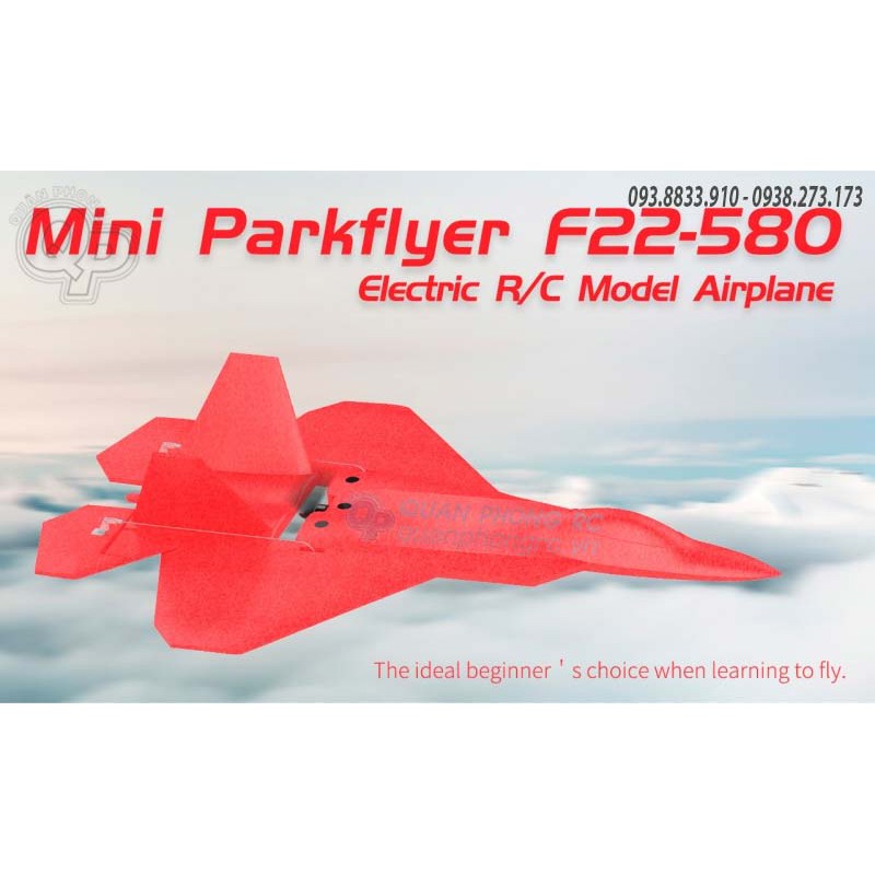 Vỏ Kit F22 EPO dẻo nhập Parkflyer - 580mm