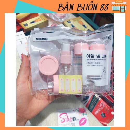 [HÀNG CÓ SẴN - FREE SHIP 99K] Bộ chiết mỹ phẩm 7 món tiện dụng 88143 shop Giang Phạm