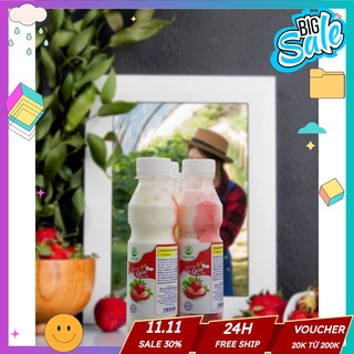 Sữa Chua Sệt Sài Gòn Hương Dâu Tây CÓ TRÂN CHÂU - Chai 200ml