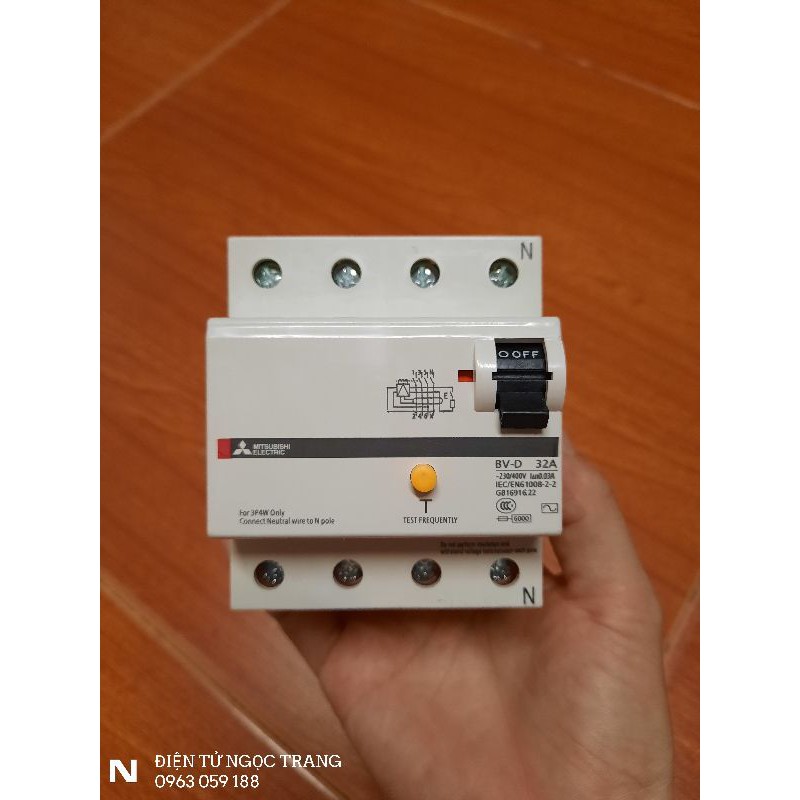 Aptomat Misu  Chống Giật 3 Pha 4 Dây - Hàng Sịn Xò