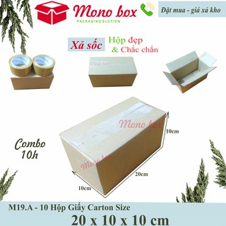 Bộ 10 thùng hộp giấy carton 20x10x10