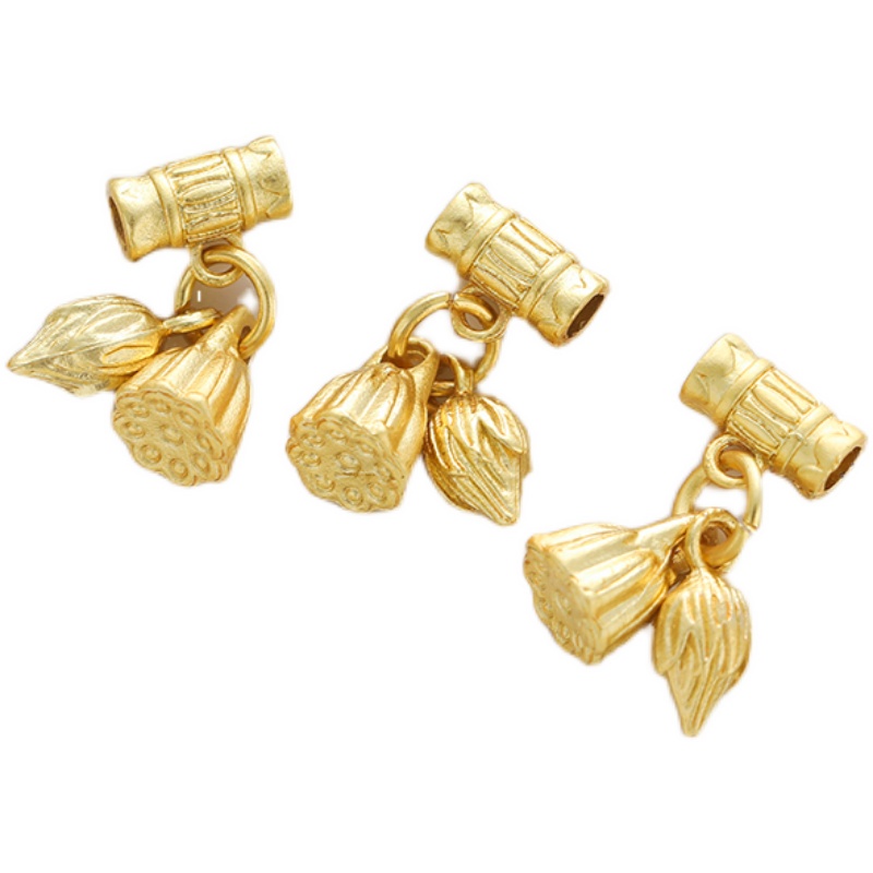 hạt charm Hạt Làm Trang Sức Hình Trái Tim Màu Vàng 18k Sang Trọng Chất Lượng Cao