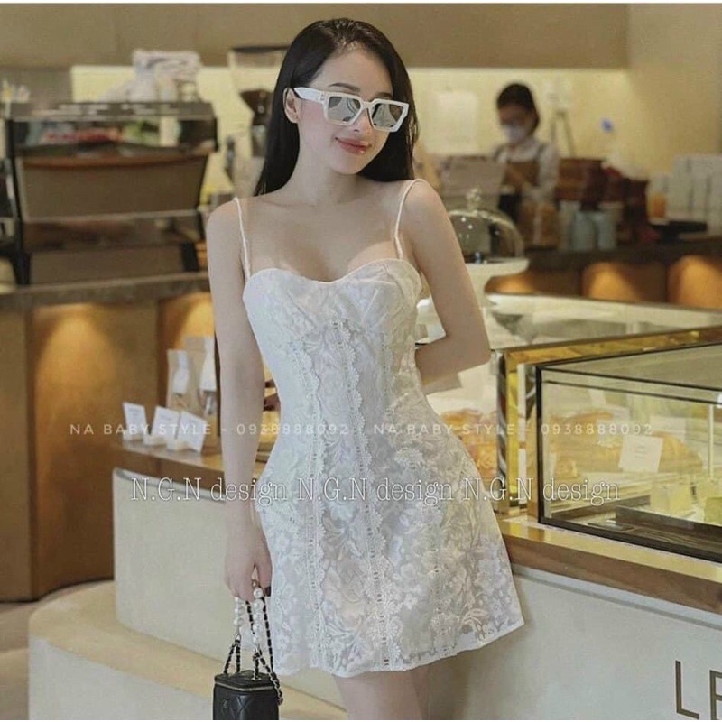 ĐẦM BODY REN HAI DÂY