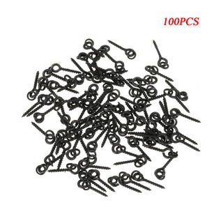 Mysports 100Pcs Threaded Boilie Bait Screws for Carp Hair Rigs Hooks Carp Fishin