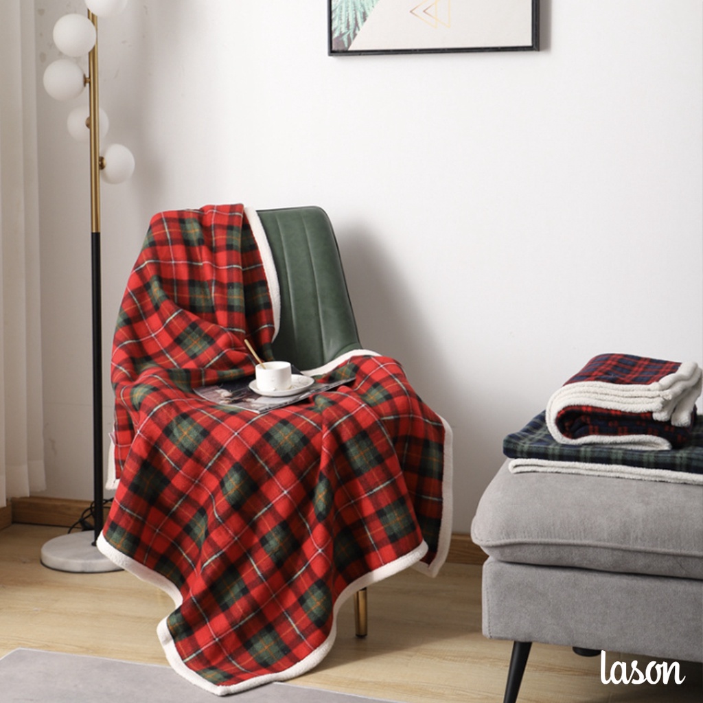 Chăn văn phòng Scotland kẻ sọc 100cm*140cm CVP00321