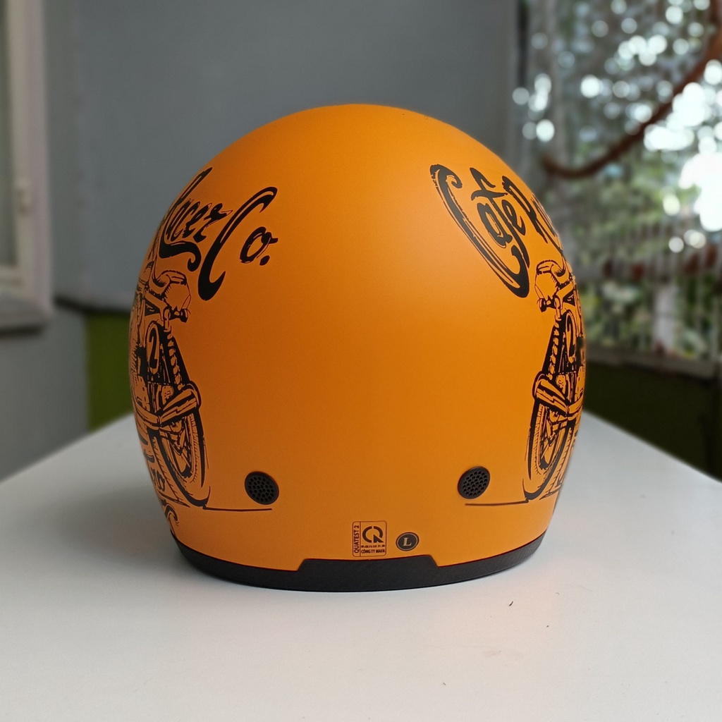 Mũ bảo hiểm Royal M139 kính âm tem Cafe Racer