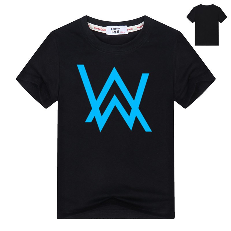 Sale 70% ÁO THUN dạ quang Alan Walker Cotton THỜI TRANG CHO BÉ TRAI,Black/Đen,140 GIÁ GỐC 117,000Đ-63B5-2