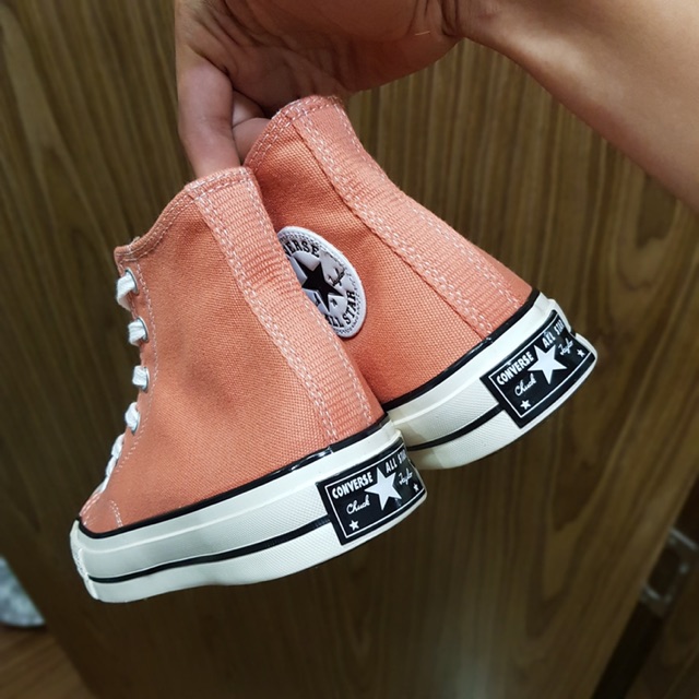 Giày converse cao cổ màu cam đào full size nữ