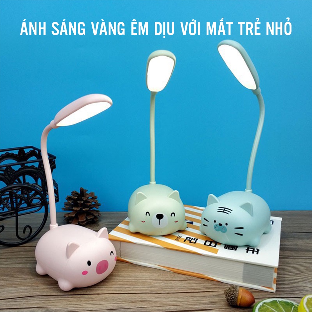 Đèn Để Bàn Mini Hình Thú Tích Điện Đáng Yêu - Đèn Ngủ / LED Trang Trí / Đọc Sách Chống Cận Kute Ngộ Nghĩnh - T DECOR
