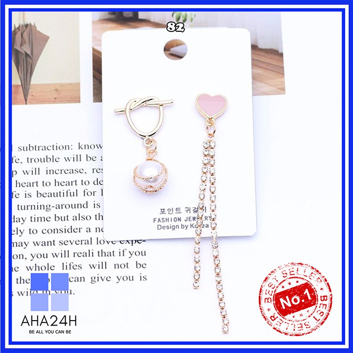 BÔNG TAI SÀNH ĐIỆU ĐỐI XỨNG 2 MẪU KHÁC NHAU TINH TẾ AH82