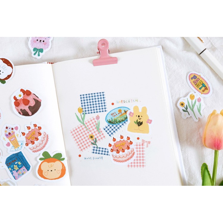 Hộp 46 miếng sticker mẫu động vật party