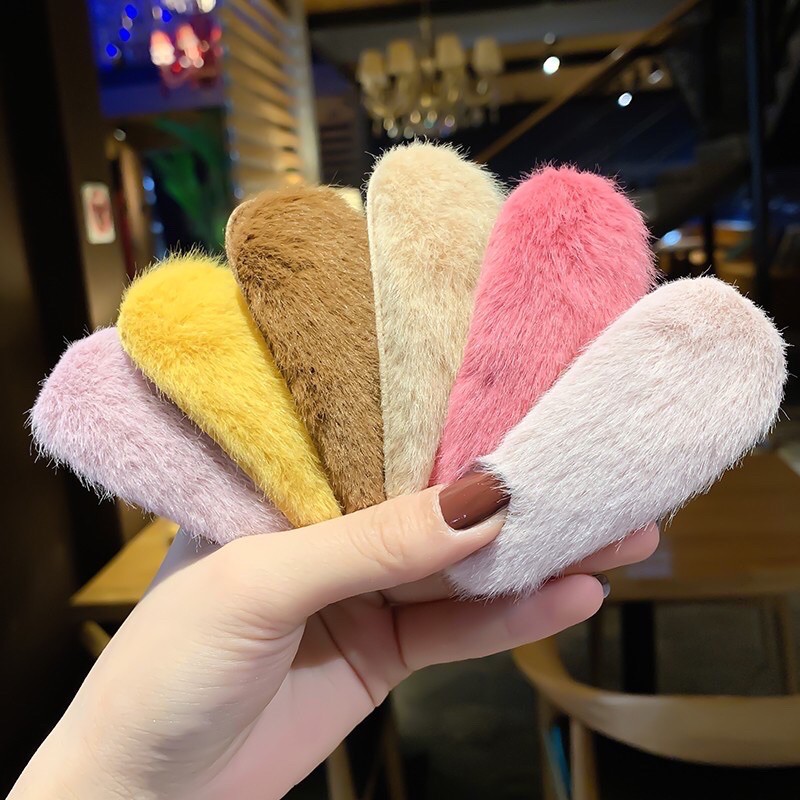 Kẹp mái lông cừu đơn giản dễ thương phong cách Hàn Quốc Tatitava