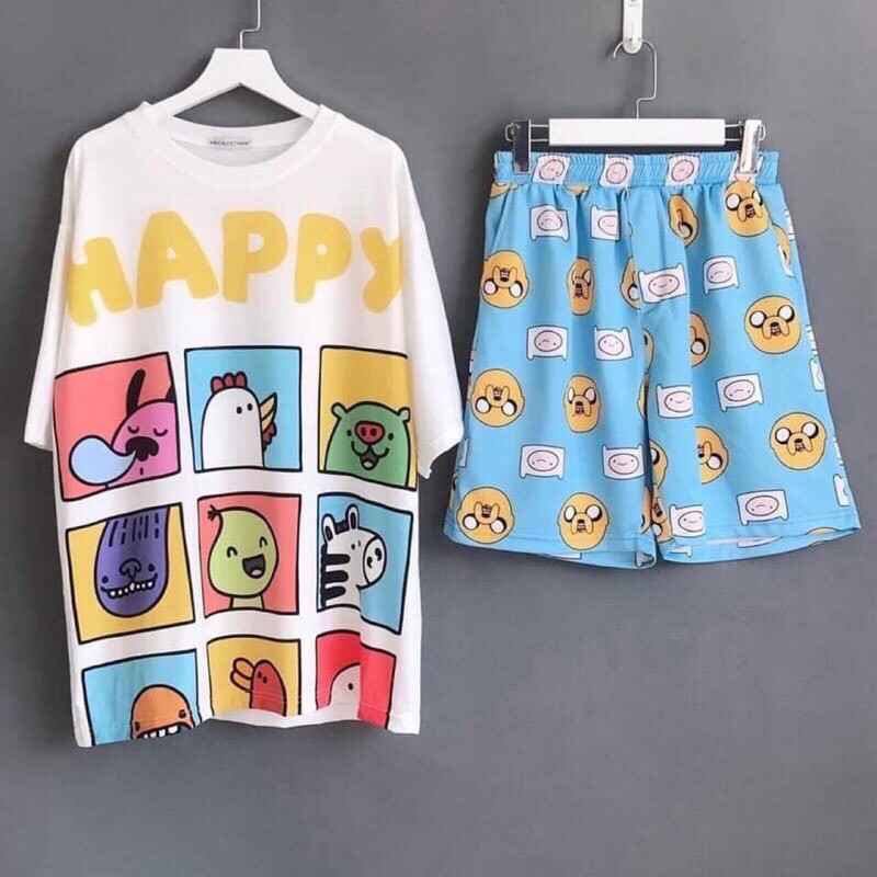 Quần short thú unisex họa tiết hoạt hình dễ thương chất thun mát lạnh n7clothing