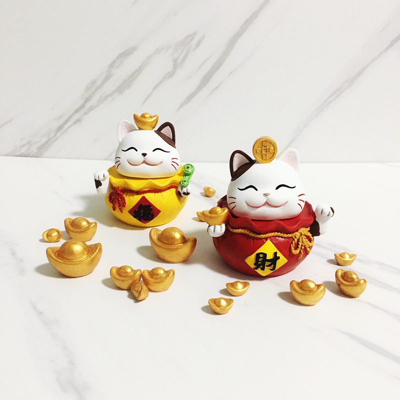 Bộ Khuôn Làm Bánh Hình Mèo May Mắn Ba Chiều Có Hương Thơm choc