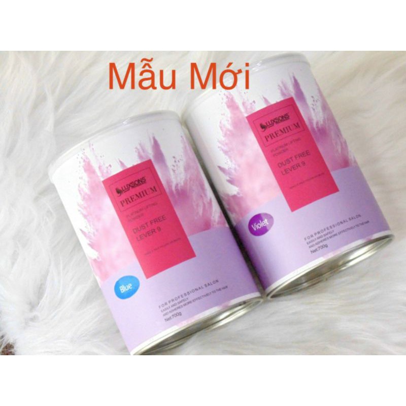 Bột tẩy tóc Luxson  lên tông 9,10 màu xanh và tím 700g
