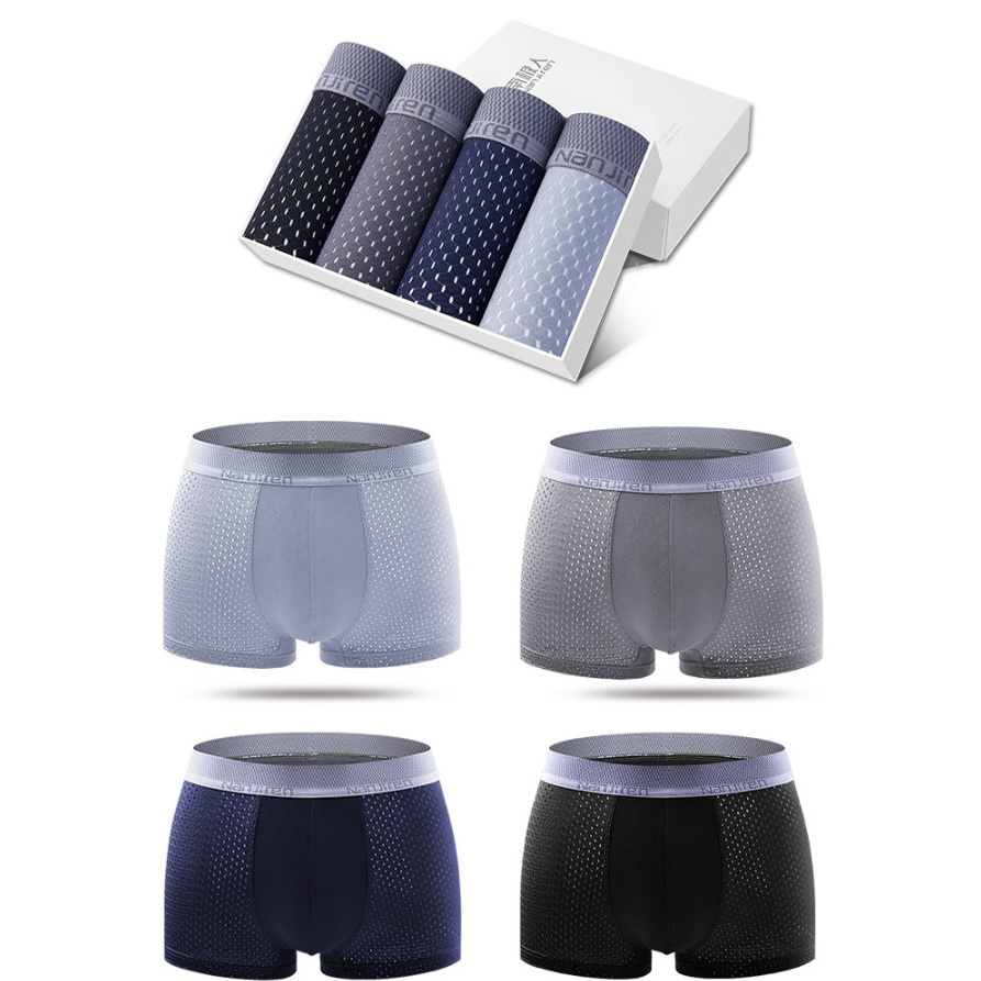 Quần lót Boxer nam vải Cotton 100% thoáng khí,co giãn cao cấp BTZ QL1