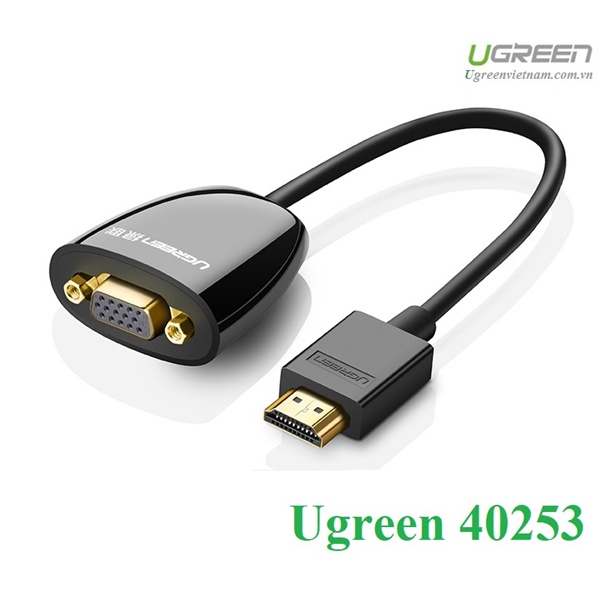 Cáp chuyển đổi HDMI to VGA ( không Audio )chính hãng Ugreen 40253 cao cấp