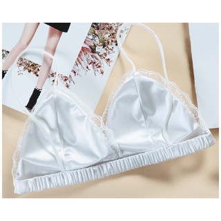 Áo bra satin lụa viền ren loại 1