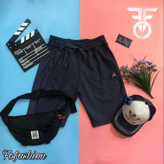 Quần Short Xanh Đen , Xám Xanh , MADE BY F.O.F