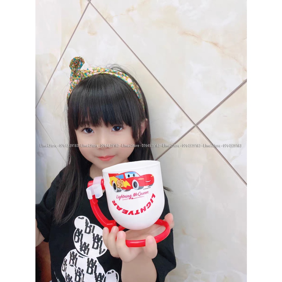 Ly nhựa uống nước đánh răng súc miệng xoay 360 hình Frozen Car Princess Mickey cho trẻ em bé trai gái Disn