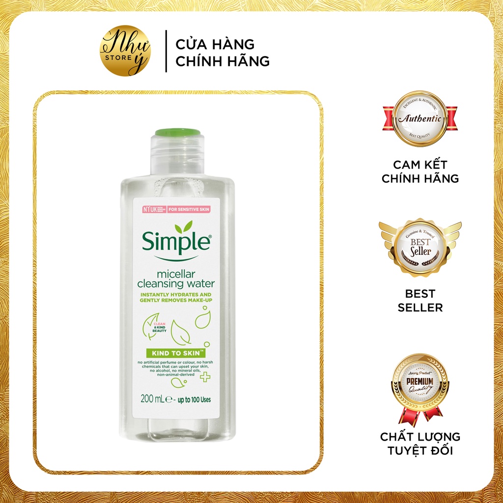 Nước tẩy trang Simple Kind to Skin Micellar Cleansing Water - VT069