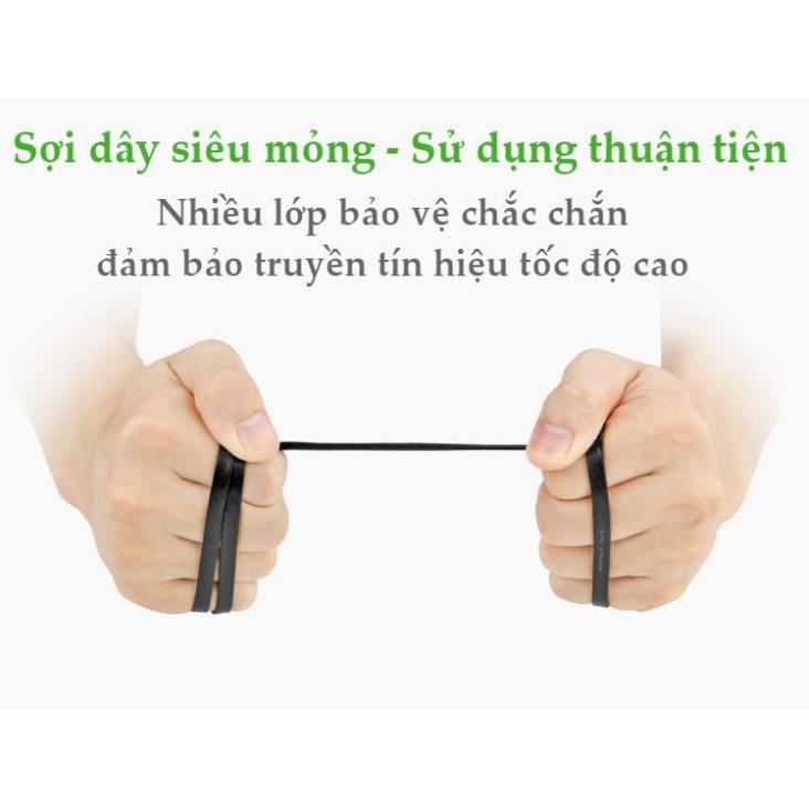 UGREEN NW104 - Dây cáp mạng 2 đầu đúc Cat 6 UTP dạng dẹt, dài từ 0.5-8m ✔HÀNG CHÍNH HÃNG ✔