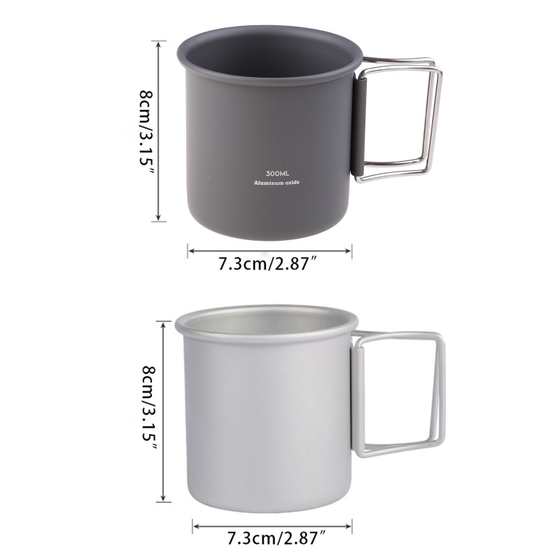 Cốc Uống Nước Bằng Hợp Kim Nhôm Có Tay Cầm Có Thể Gấp Gọn Tiện Dụng Mang Theo Du Lịch Dã Ngoại