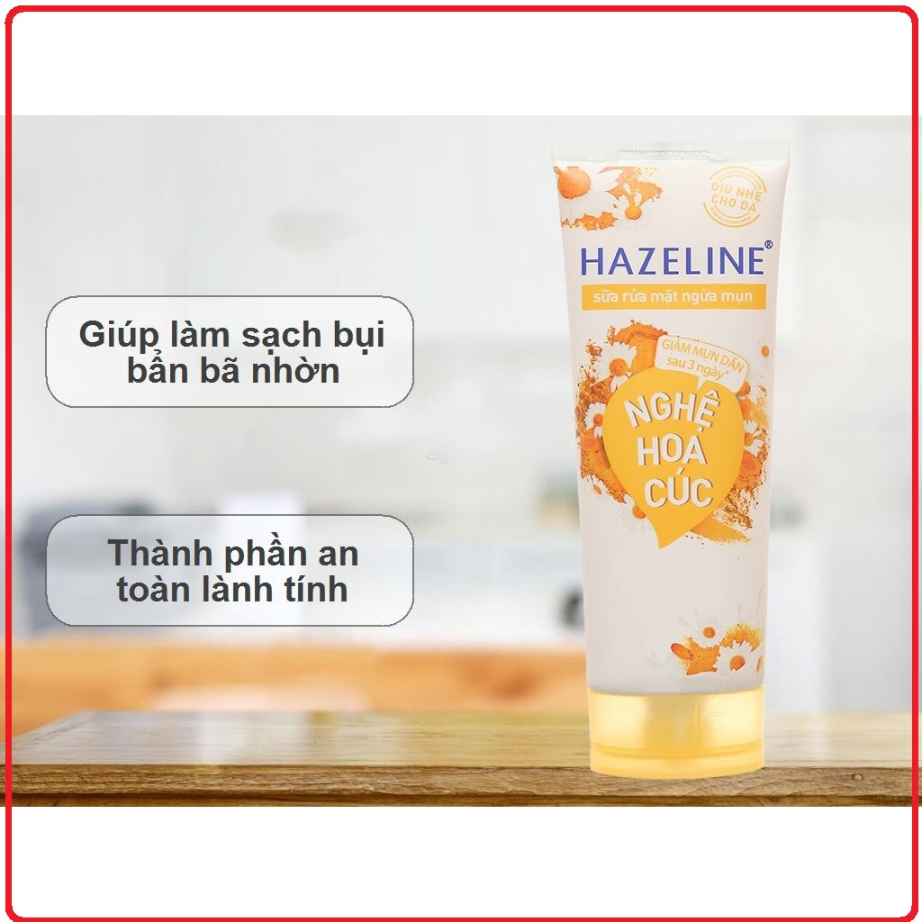 SỮA RỬA MẶT HAZELINE TUÝP 100G