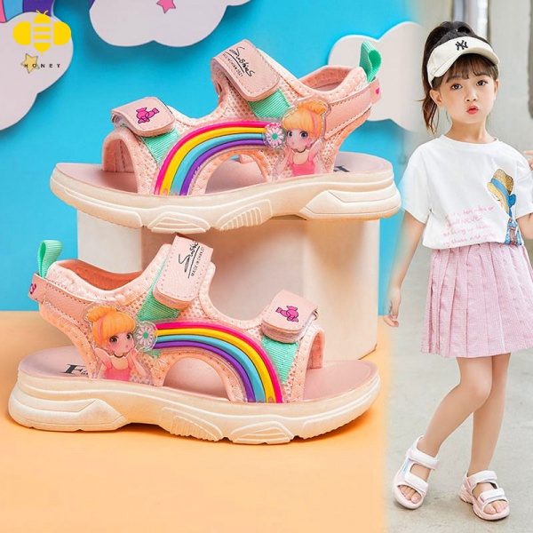 Giày Sandal Thể Thao Đế Mềm Chống Trượt Thời Trang Mùa Hè Dành Cho Bé Gái 5-12-11-9-8-7/6 Tuổi