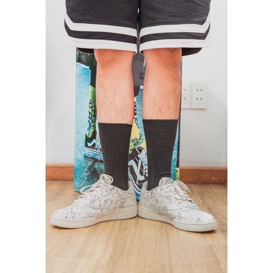 Vớ Cao Trơn Bắp Chất Liệu 80% Cotton Mang Lại Cảm Giác Thoáng Khí.